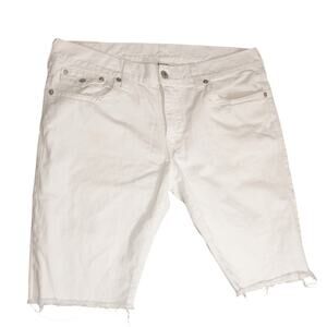 True Religion White Denim Cutoff Shorts Men’s 40 – Made in USA
